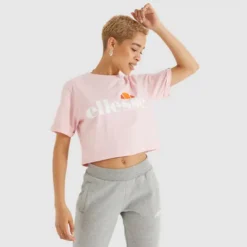 Ellesse Women's Alberta Cropped T-Shirt Light Pink