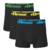Ellesse Men's Hali 3Pk Trunks Black
