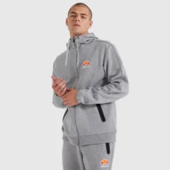 Ellesse Men's Ornari FZ Hoody Grey Marl