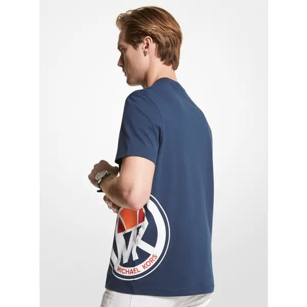 Men's MK X Ellesse Logo Cotton T-Shirt - Image 2