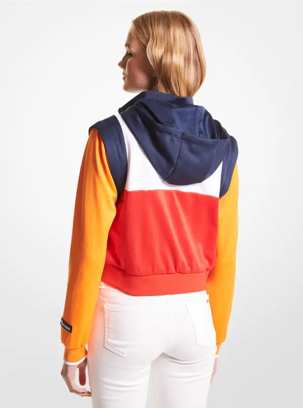 Women's MK X Ellesse Color-Block Cotton Blend Zip-Up Jacket - Image 2
