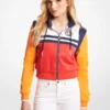 Women's MK X Ellesse Color-Block Cotton Blend Zip-Up Jacket
