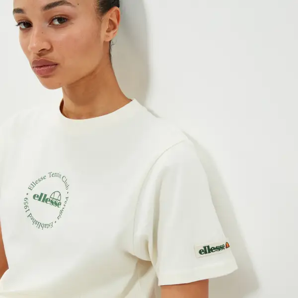 Ellesse Unisex Melodi Tee Off White - Image 3